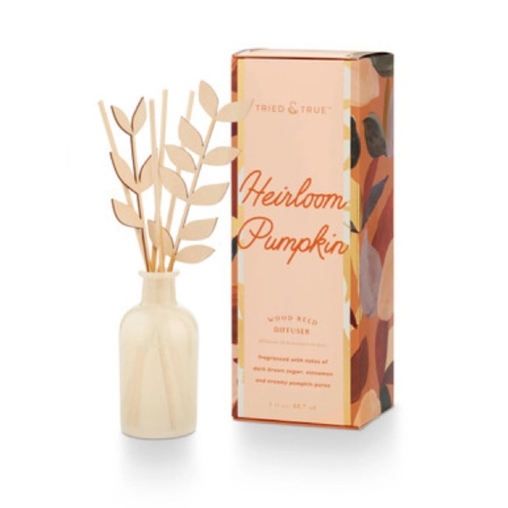 Illume Tried and True fall Wood Reed Diffuser diffuser: Heirloom Pumpkin 3oz NEW